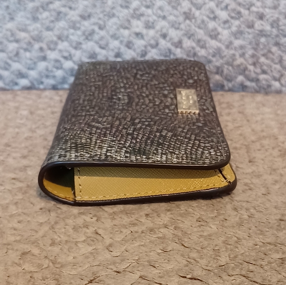 Henri Bendel Gold Shimmer Clutch Wallet Card Holder Gold...